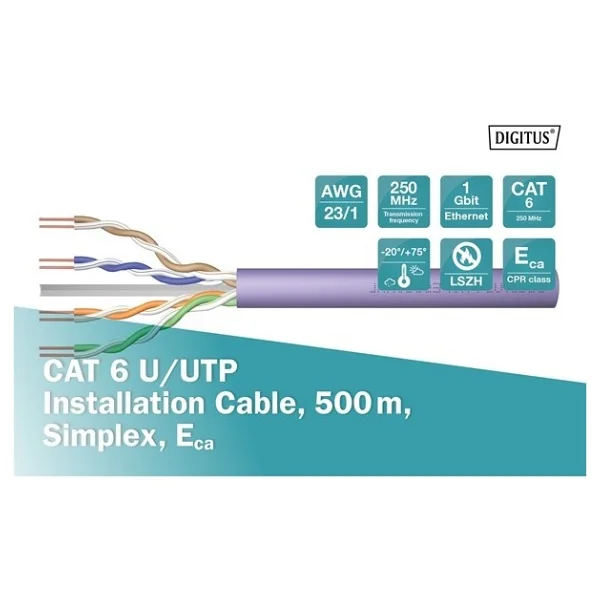 Digitus DK-1613-VH-5 U-UTP 500 m CAT6 Network Kablosu - Görsel 2