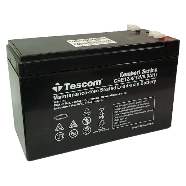 Tescom Aku 12V 9AH Bakımsız Kuru Akü - Görsel 2