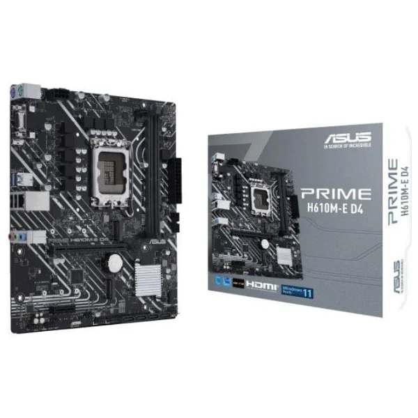 Asus Prime H610M-E D4 Intel LGA1700 DDR4 Micro ATX Anakart - Görsel 2