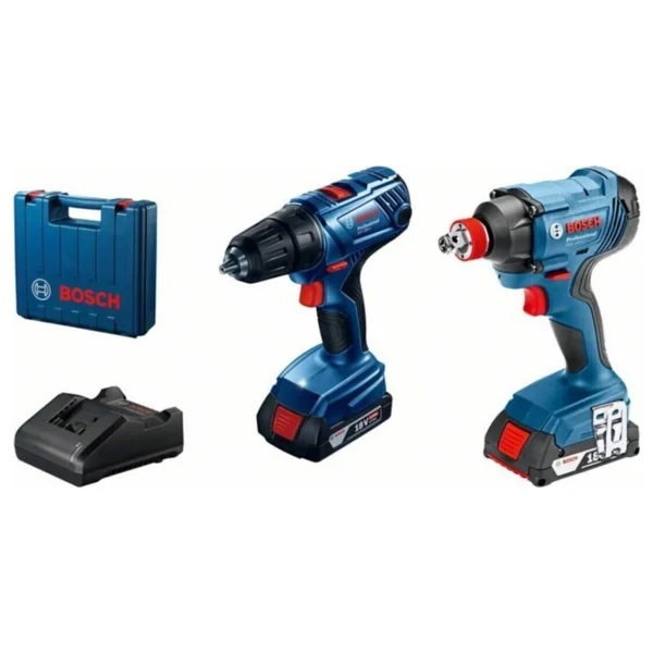 Bosch GSR 180-LI Matkap + GDX 180-LI Somun Sıkma Makinesi + 2x2 Ah Akülü Set - Görsel 3