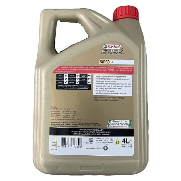 Castrol Edge 5W-40 4 lt Motor Yağı - 2025 - Görsel 2
