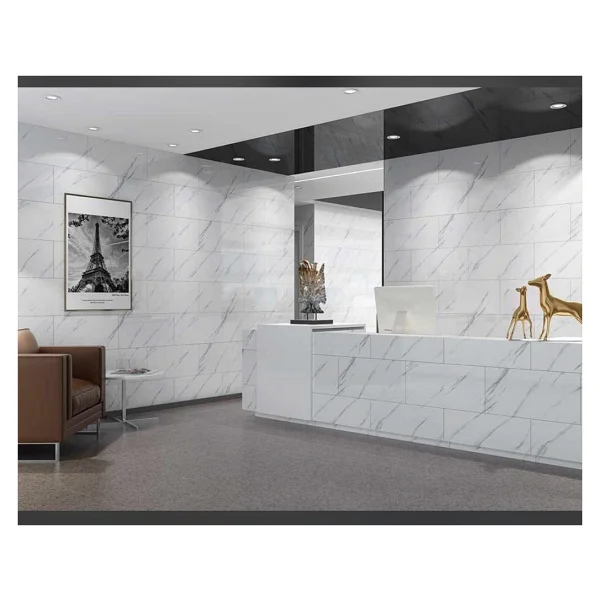 Renkli Duvarlar 60 x 30 cm Shiny Net Gri Mermer Desenli Yapışkanlı Karavan Prefabrik Banyo Wc Duvar Kaplama Paneli - Görsel 5