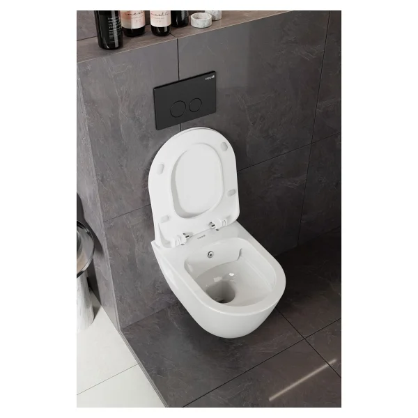Terra Rim-Off Asma Klozet ve Duck Thermoplast Yavaş Kapanan Klozet Kapağı Set - Beyaz - Görsel 2