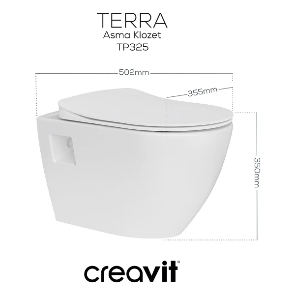 Terra Duroplast Yavaş Kapanan Klozet Kapaklı Beyaz Set - Kırmızı - Görsel 3