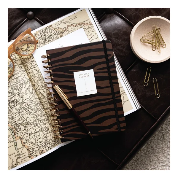 PAPERORA Spiralli Süresiz Planlayıcı Ajanda Kahverengi Zebra- 15x21 - Görsel 9