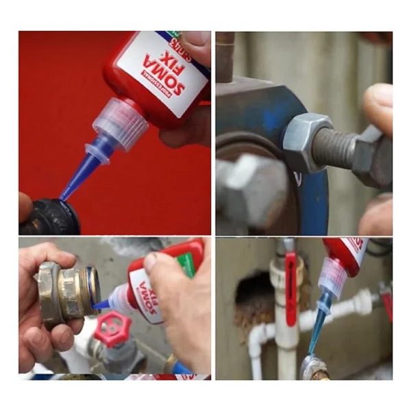 12 Adet Somafix 50 ml Civata Diş Sabitleyici Orta Mukavemetli Sökülebilir S043 - Görsel 3