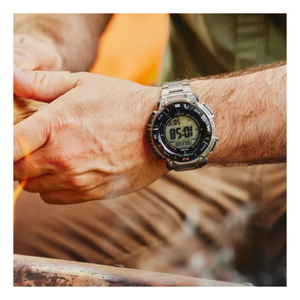 Casio Pro-Trek PRG-340T-7DR Titanyum Kordon Erkek Kol Saati - Görsel 6