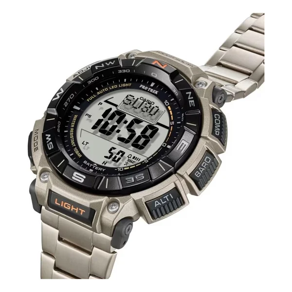 Casio Pro-Trek PRG-340T-7DR Titanyum Kordon Erkek Kol Saati - Görsel 7