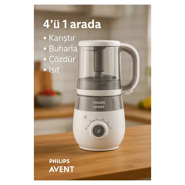 Philips Avent SCF883/01 4'ü1 Arada Blender ve Buharlı Pişirici - Görsel 6