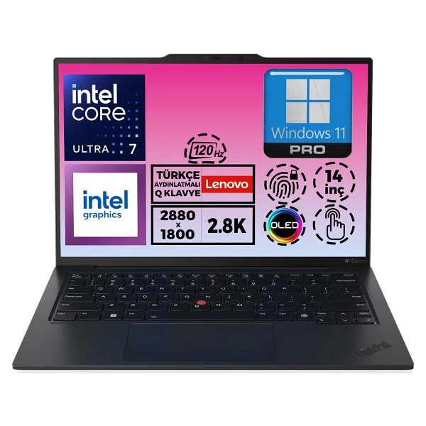 Lenovo ThinkPad X1 Carbon Gen 12 21KC006BTX Ultra 7 155U 32 GB 1 TB SSD Intel Graphics 14'' Notebook - Görsel 6