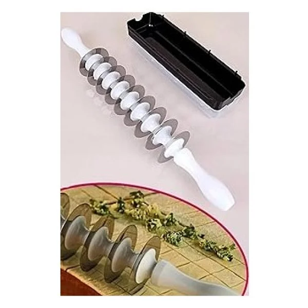 9 Çelik Bıçaklı Mantımatik Mantı Kesici Merdane Pratik Mantı Kesme Aparatı - Görsel 4