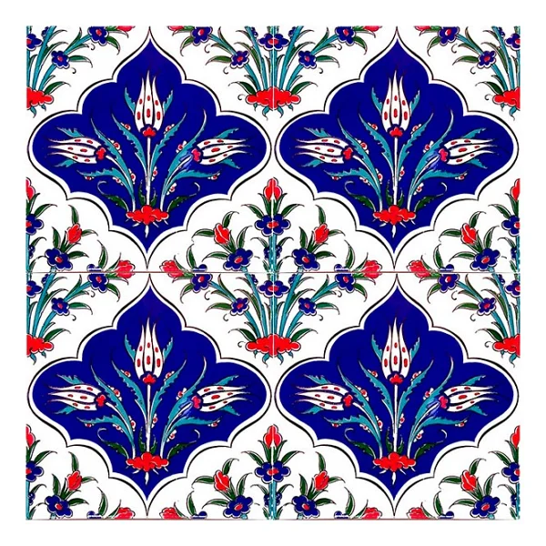 Armada Çini 20x20 Cm Ac 45 Kütahya Çinisi İznik Desenli Çini Karo - Görsel 2