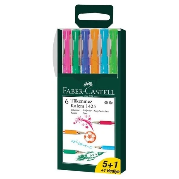 Faber-Castell 1425 5+1 Renk İğne Uçlu Tükenmez Kalem - Görsel 2