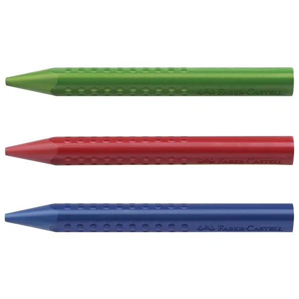 Faber-Castell Grip Jumbo Silinebilir 12'li Mum Boya - Görsel 3