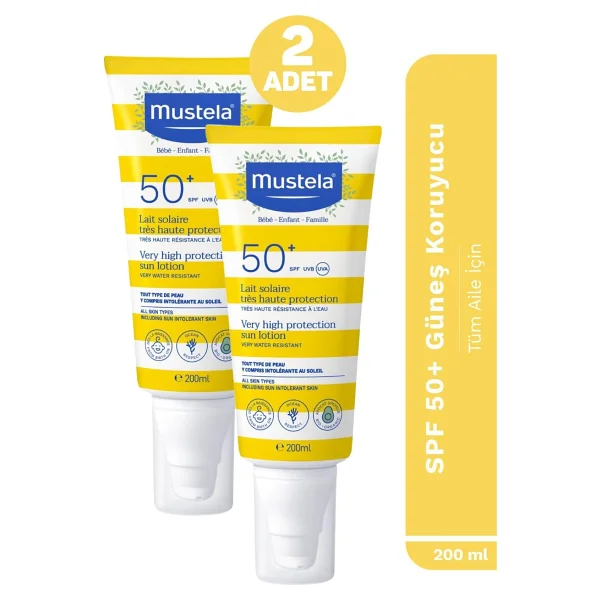 Mustela Çok Yüksek Koruma 200 ml 2 Adet 50 Faktör Güneş Losyonu - Görsel 7