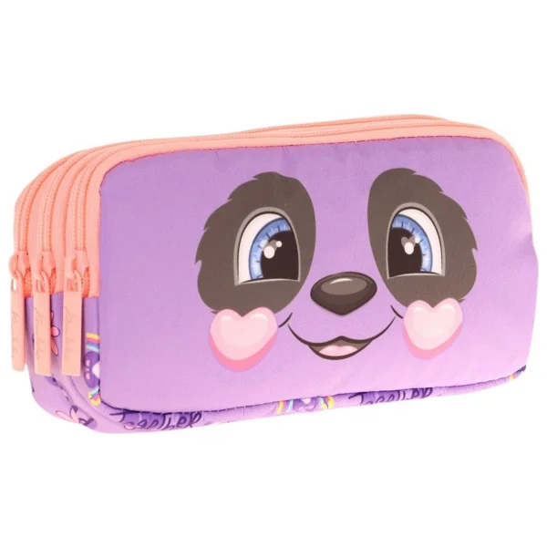 Kaukko L8233 Toys Panda 3 Bölmeli Kalemlik - Görsel 2