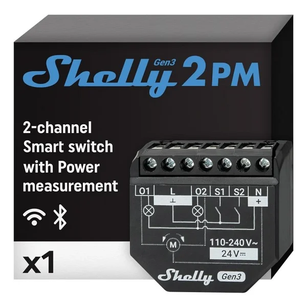 Shelly 2PM Gen3 Wi-Fi Akıllı Röle - Görsel 6