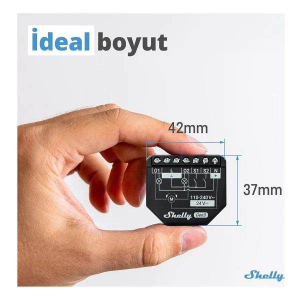 Shelly 2PM Gen3 Wi-Fi Akıllı Röle - Görsel 2