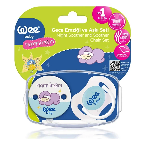 Wee Baby Nanninom Gece Emziği ve Emzik Askısı Seti - Görsel 5
