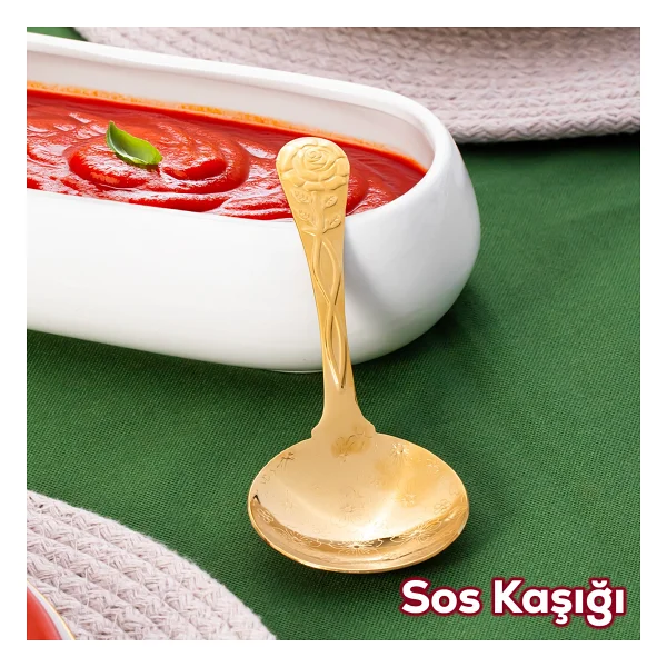 Porsima 5216 Metal Gümüş 2li Sos Kaşığı 13CM - Görsel 6