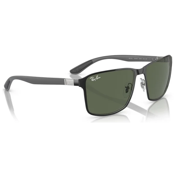 Ray-Ban 3721 914471 Black/Silver-Dark Green Güneş Gözlüğü - Görsel 4
