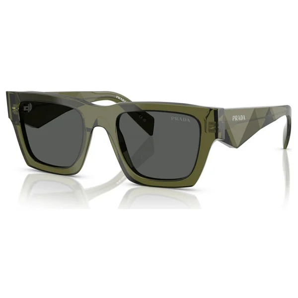 Prada PR A06S 25A40L Transparent Military-Dark Grey Erkek Güneş Gözlüğü - Görsel 6