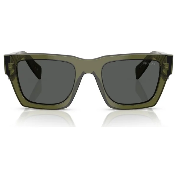 Prada PR A06S 25A40L Transparent Military-Dark Grey Erkek Güneş Gözlüğü - Görsel 4