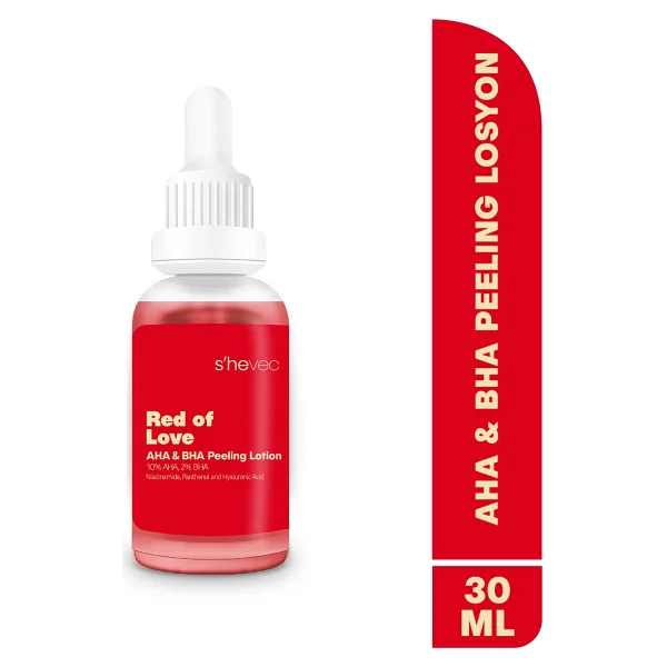 She Vec Red Of Love Cilt Tonu Eşitleyici Canlandırıcı Kırmızı Peeling Serum 30 ml - Görsel 8