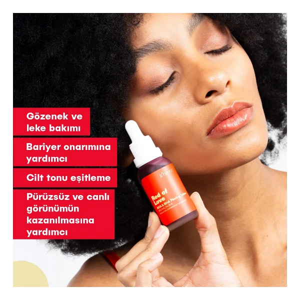 She Vec Red Of Love Cilt Tonu Eşitleyici Canlandırıcı Kırmızı Peeling Serum 30 ml - Görsel 4