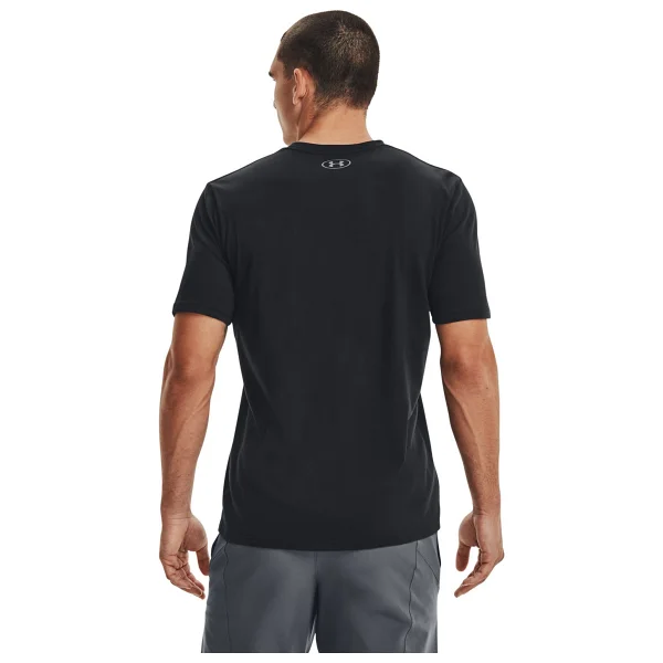 Under Armour Team Issue Wordmark 1329582-001 Siyah Kısa Kollu Bisiklet Yaka Erkek Tişört - Görsel 2