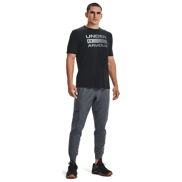 Under Armour Team Issue Wordmark 1329582-001 Siyah Kısa Kollu Bisiklet Yaka Erkek Tişört - Görsel 3