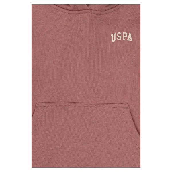 U.S. Polo Assn 50314304-VR221 Kapüşonlu Pembe Çocuk Sweatshirt - Görsel 4