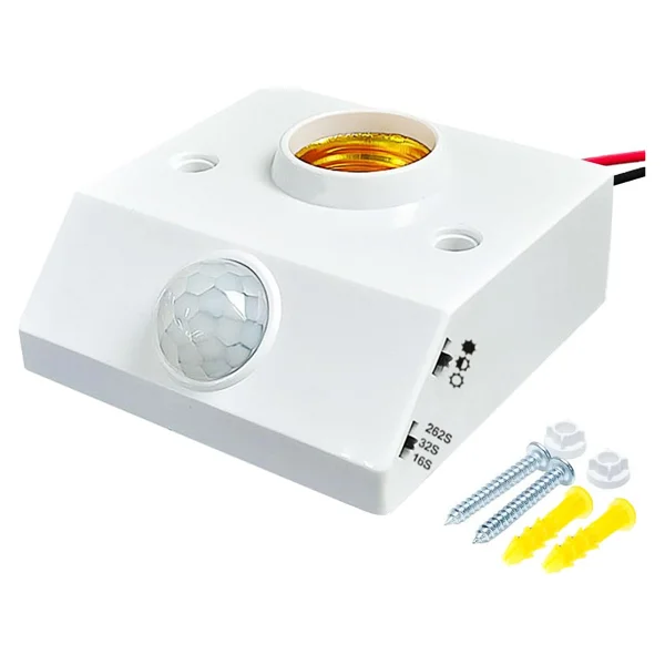 Ayt Ledx Dy-102 Abs 360 Pır Harekete Duyarlı Sensörlü E27 Duy Aparatı Zaman Hasasiyet Ayarlı - Görsel 2