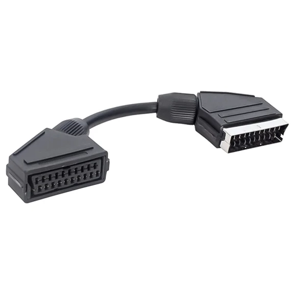 ELEKTROMER Scart Erkek Scart Dişi Ara Kablo 20 Cm - Görsel 2