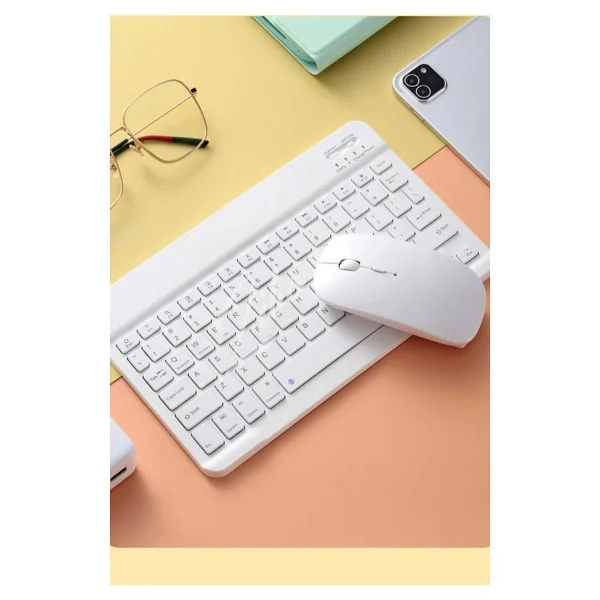 Xiaomi Pad 7 Uyumlu Bluetooth Klavye Mouse Set - Mor - Görsel 8
