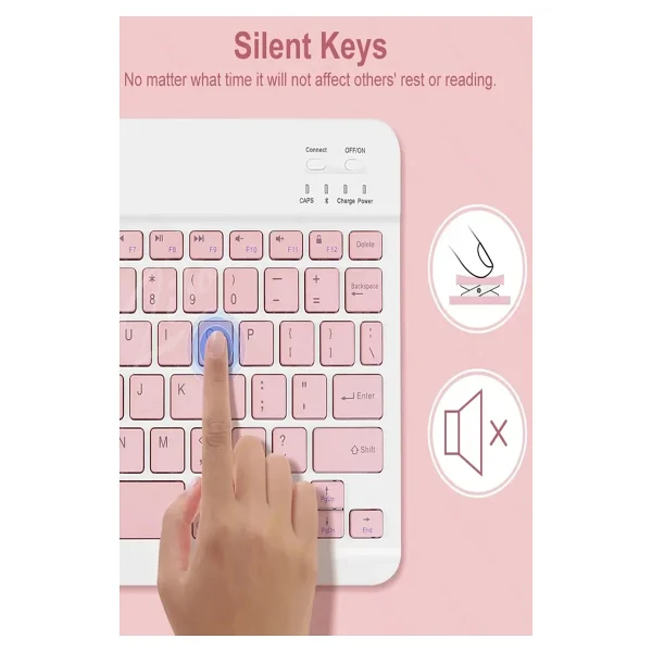Xiaomi Pad 7 Uyumlu Bluetooth Klavye Mouse Set - Beyaz - Görsel 5
