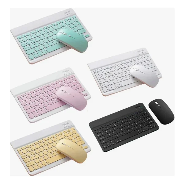 Xiaomi Pad 7 Uyumlu Bluetooth Klavye Mouse Set - Beyaz - Görsel 7