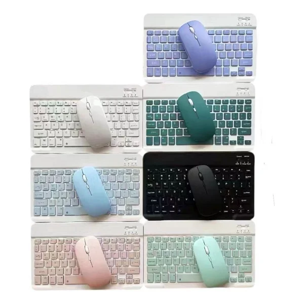 Xiaomi Pad 7 Uyumlu Bluetooth Klavye Mouse Set - Beyaz - Görsel 8
