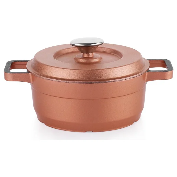 Schafer Retro Cast Rosegold 5 Parça Mini Döküm Tencere Seti - Görsel 4