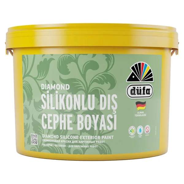 Düfa Diamond Silikonlu Dış Cephe Boyası Beyaz 10 Kg - Görsel 2