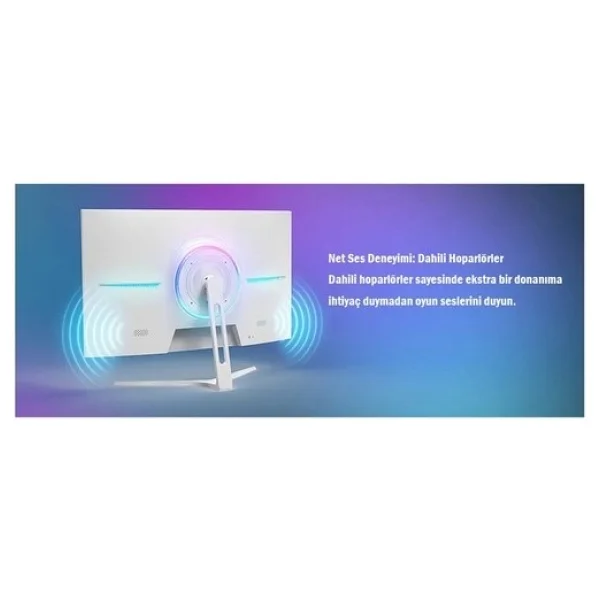 Gamepower Vivid V60 White 27" 0.5 ms Full HD Curved 240 Hz Oyuncu Monitörü - Görsel 2