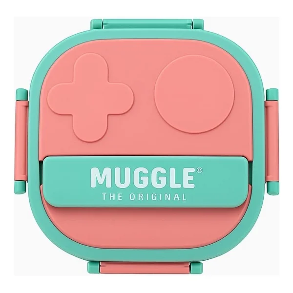 Muggle 500 ml Paslanmaz Çelik Yemek Kabı 3 Bölmeli Beslenme Kabı Lunch Box Yemek Termosu Sefer Tası - Mavi - Görsel 3