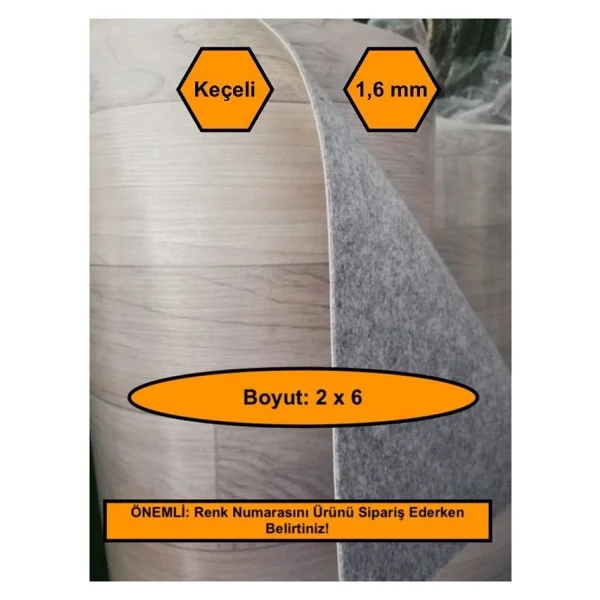 2x6 Metre Pvc Mineflo Kalın Zemin Kaplama, Yer Döşemesi Muşamba, Serfloor, Dekorfloor - Görsel 3