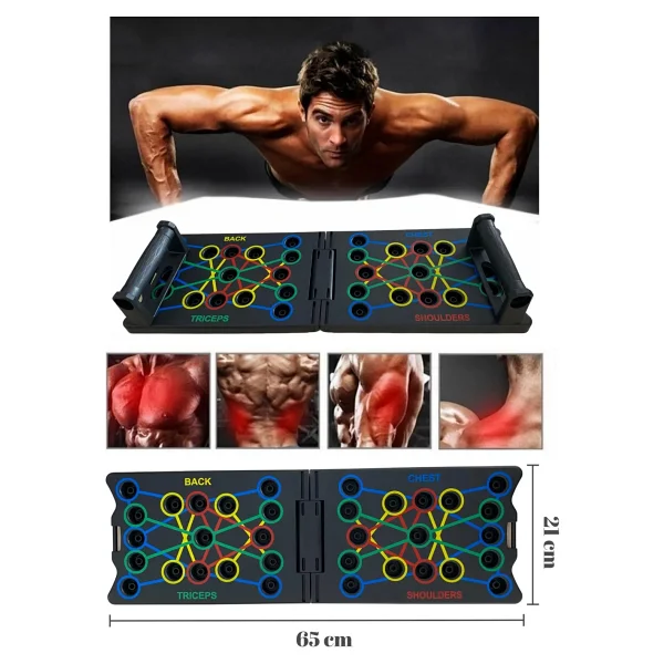 Büyük Şınav Tahtası Çalışma Platformu Aleti Barları Push-Up Kondisyon Fitness Spor - Görsel 5