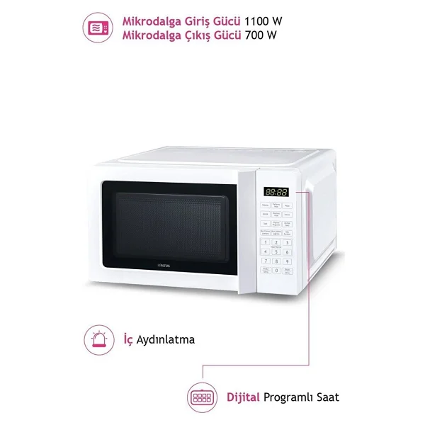 Altus Almd 20 Lt Mikrodalga Fırın 0,32 Litre Mekanik Kontrol Özelliği ile Kullanışlı - Görsel 5