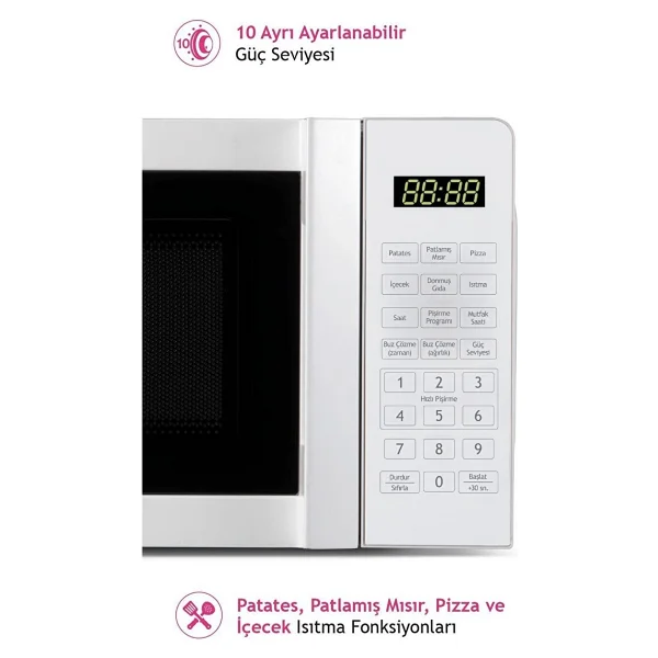 Altus Almd 20 Lt Mikrodalga Fırın 0,32 Litre Mekanik Kontrol Özelliği ile Kullanışlı - Görsel 6