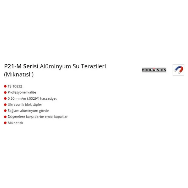 Ceta Form P21-100M 100 cm Alüminyum Mıknatıslı Su Terazisi - Görsel 2