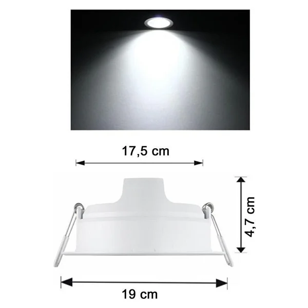 Philips Meson 20W Led Panel 6500K Beyaz 17,5 cm Mağaza Spot Armatür - Görsel 3