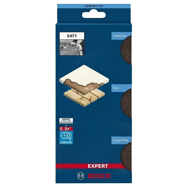 Expert S471 3'lü Set Sünger Zımpara 69X97X26 mm 2608901175 - Görsel 2