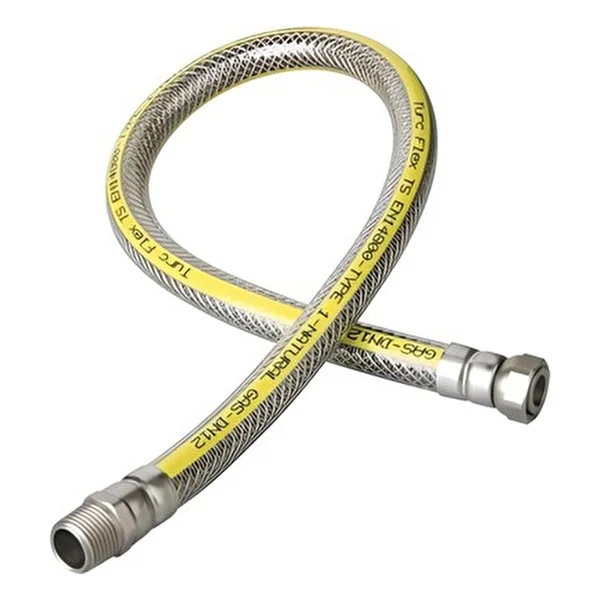75 Cm Doğalgaz Flex Bağlantı Hortumu Gaz Flexi Soba Fırın Ocak - Görsel 3